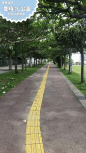 豊見城市　豊崎にじ公園　外周の遊歩道