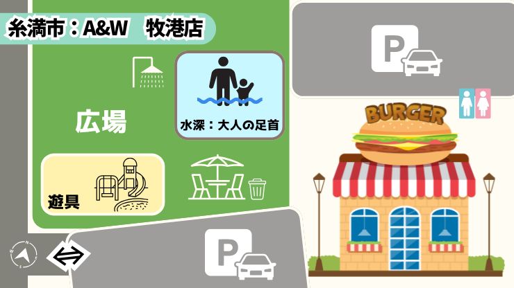 浦添市:A&W牧港店MAP