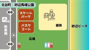 北谷町　砂辺馬場公園　MAP
