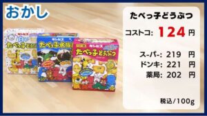 コストコの料金比較、たべっ子どうぶつ