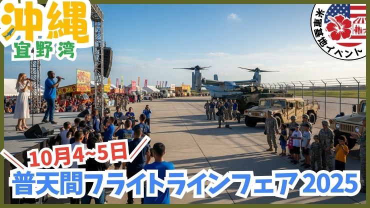 沖縄の米軍基地イベント：普天間フライトラインフェア、普天間航空基地、日程、基地に入れる、祭り