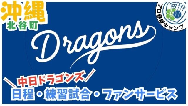 中日ドラゴンズの沖縄キャンプ2026を象徴するメインビジュアル。
