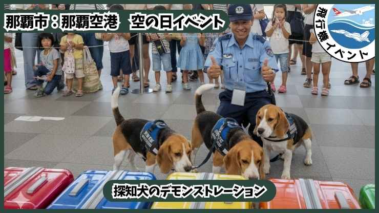 那覇空港 空の日イベント：探知犬のデモンストレーション